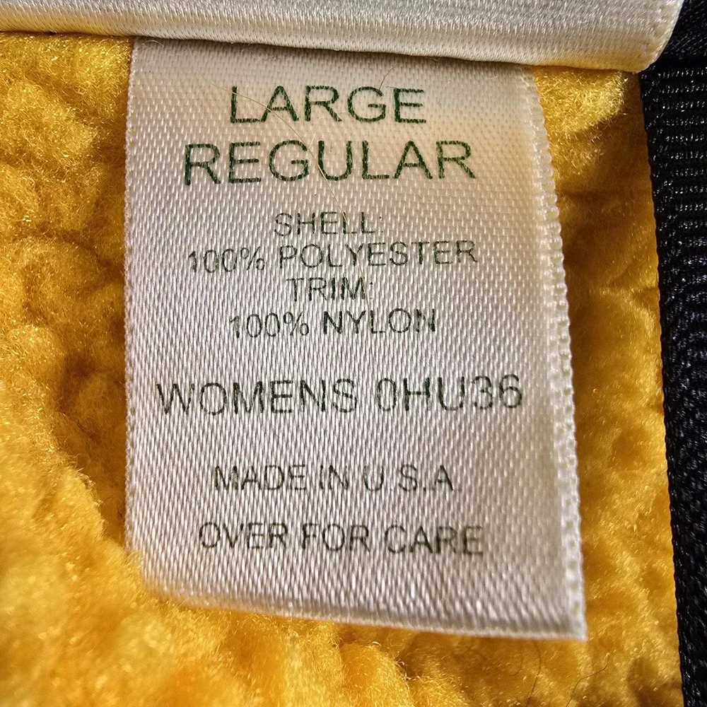 Vintage LL Bean Jacket Women Large Yellow All Conditions Fleece USA 90s Gorpcore